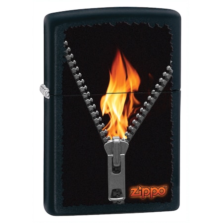 Zippo 2024 Zippo Custom Flame Zipper Black Matte ZIP-218CI006312